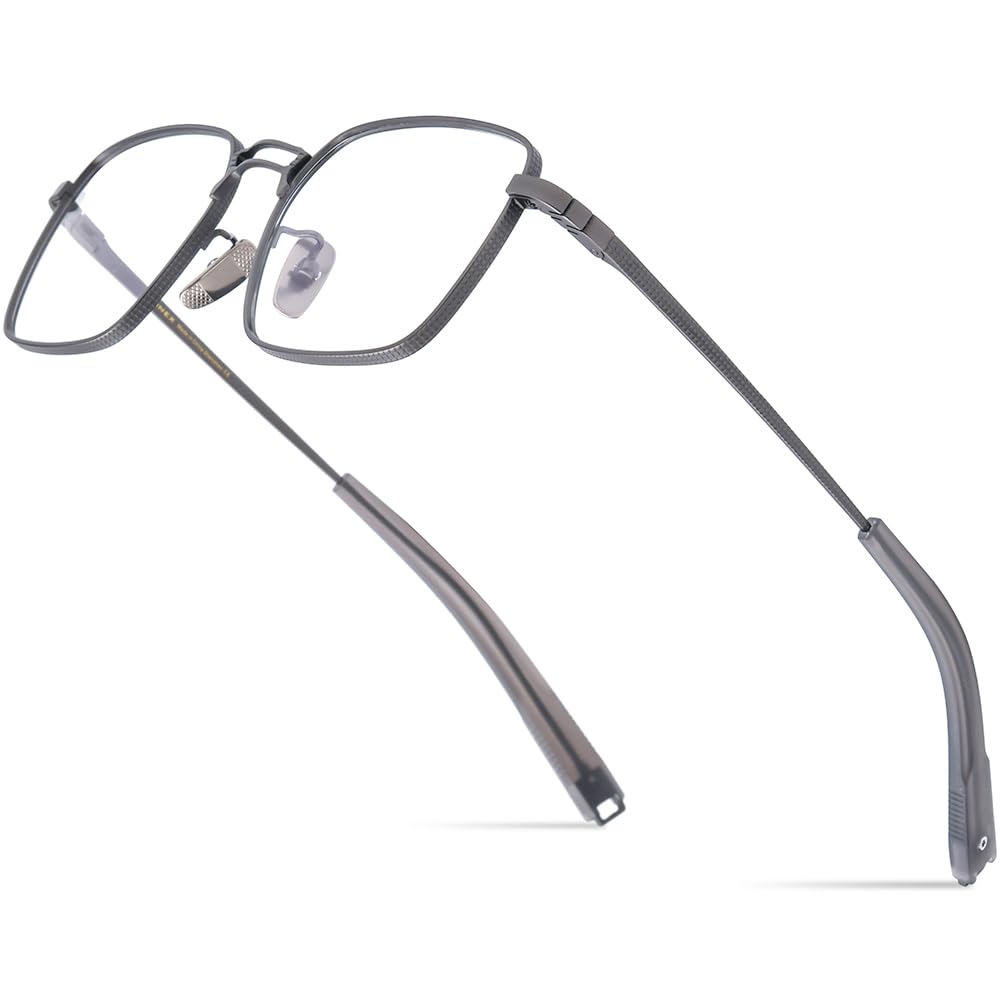 Pure Titanium Glasses Frame Men Square Eyeglasses Optical Eyewear F8827