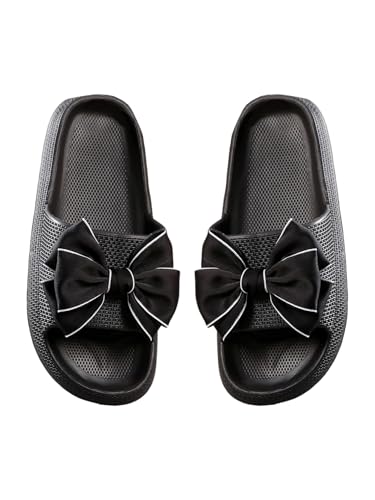 Women's Bow Knot Sandals Open Toe Comfortable Preppy Slide Sandals