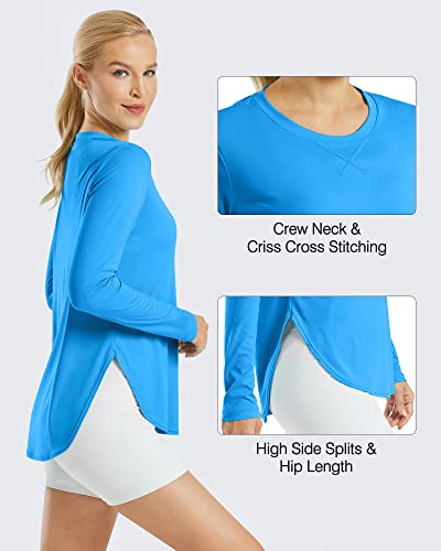 Image of G4Free Lightbreeze Womens UPF 50+ Long Sleeve Workout Tops Quick Dry UV Sun Shirt Running Gym Hiking Yoga Casual Lightweight