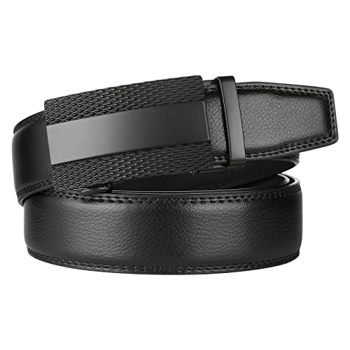 Image of Lavemi Men's Real Leather Ratchet Dress Belt with Automatic Buckle,Elegant Gift Box