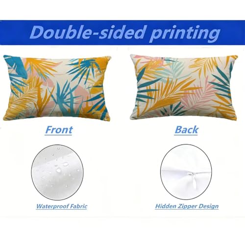 Housse de coussin de jardin effet lin de qualité supérieure
