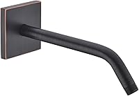 Vista 36 de Brazo de ducha de barrido de 16 pulgadas de largo montado en la pared Extensión de cabezal de ducha dorada con brida única, conexión estándar de 1/2