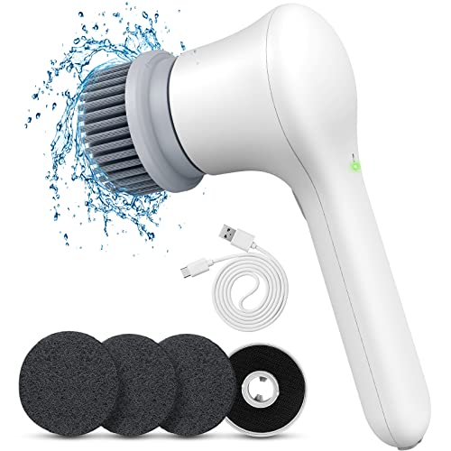 Electric Spin Scrubber - Cordless Power Scrubber Cleaning Brush - Shower Cleaner Scrubber for Cleaning - Scrub Brush for Bathroom,Tub,Floor,Sink,Tile,Grout,Window,Kitchen, Household Cleaning Tools Electric Spin Scrubber - Cordless Power Scrubber Cleaning Brush - Shower Cleaner Scrubber for Cleaning - Scrub Brush for Bathroom,Tub,Floor,Sink,Tile,Grout,Window,Kitchen, Household Cleaning Tools