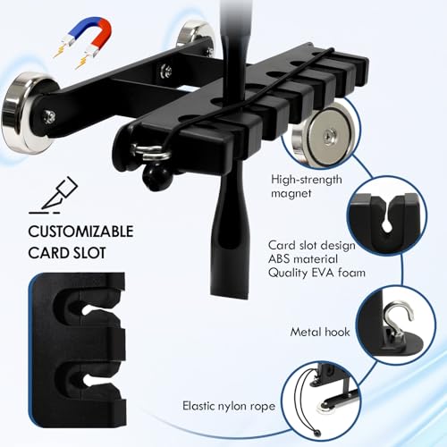 Adsorption Fishing Rod Holder for Truck & Car - Heavy Duty Adjustable Rod Rack with Protective Pad, Holds Rods Secure at 45 MPH - Includes Slots & Elastic Nylon Strap for Extra Stability-2 Pcs - Thumbnail 2