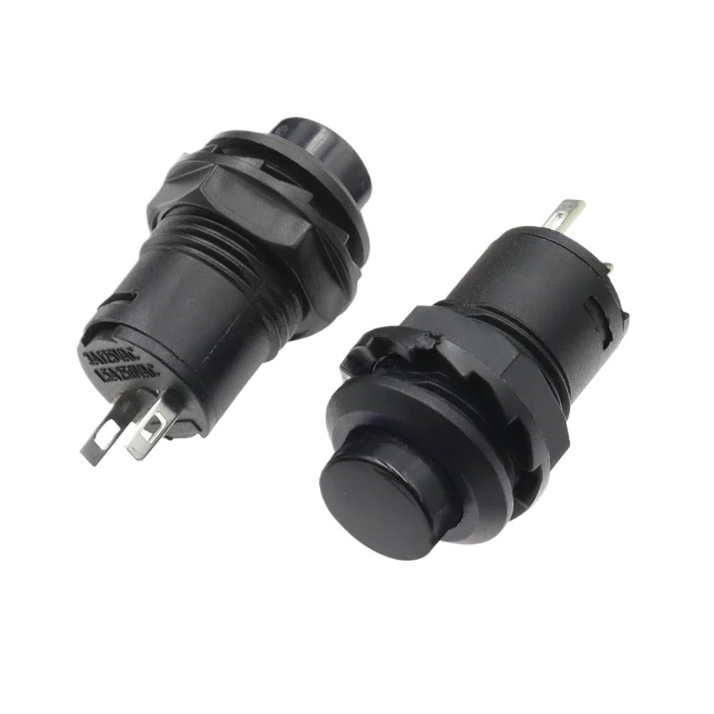 IDGTTLDF 1PC black Momentary Pushbutton Switches DS427 12mm OFF- ON Push Button Switch 3A /125VAC 1.5A/250VAC DS-427