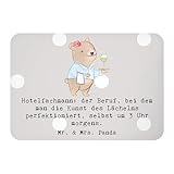 Mr. & Mrs. Panda magnet Hotelfachmann Lächeln - Geschenk, Gastfreundschaft, Hotelberuf, Berufsalltag, Reservierungen, Pinnwandmagnet, Kühlschrankmagnet, 3 Uhr morgens, Fridge, haftmagnet, zettelhalter