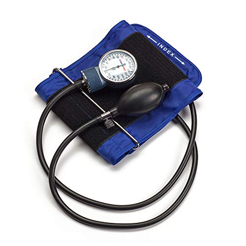 Image of PARAMED Aneroid Sphygmomanometer - Manual Blood Pressure Cuff with Universal Cuff 8.7-16.5 inch and D-Ring - Carrying Case in the kit - Blue - Stethoscope Not Included