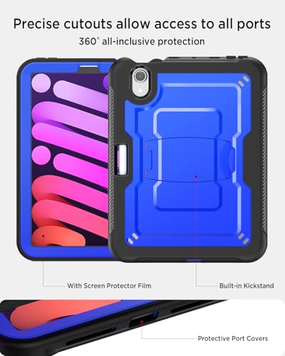Coque iPad mini 7 robuste bleue : protégez votre tablette contre les chocs - 4