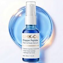 GHK-Cu Copper Peptide Hair & Scalp Serum, Advanced Scalp Serum for the Appearance of Thicker, Looking Hair, Strengthening GHK Cu Peptide Hairs Complex for All Hairs Types, Non-Greasy, 1 Fl Oz