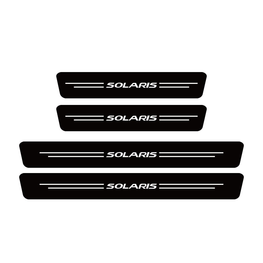 Sdyayfge Normal 4Pcs Kick Plates Car Door Sill Protector,For Hyundai Solaris