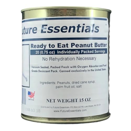 Future Essentials Canned Peanut Butter – Ready-to-Eat, Creamy Peanut Butter