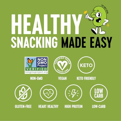 image for The Only Bean Crunchy Roasted Edamame Snacks (Wasabi Soy Sauce), Healt