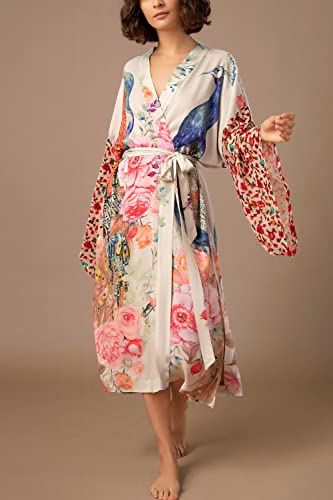 YouKD Women's Summer Cardigan Maxi Boho Dress Beach Coverup Robe Long Kimono One Size