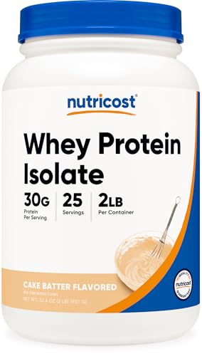 Image of Nutricost Whey Protein Isolate Powder (Cake Batter, 2LBS)