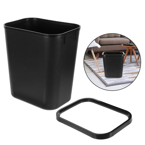 Caneca de basura plástica ovalada 15 litros negra miniatura 2