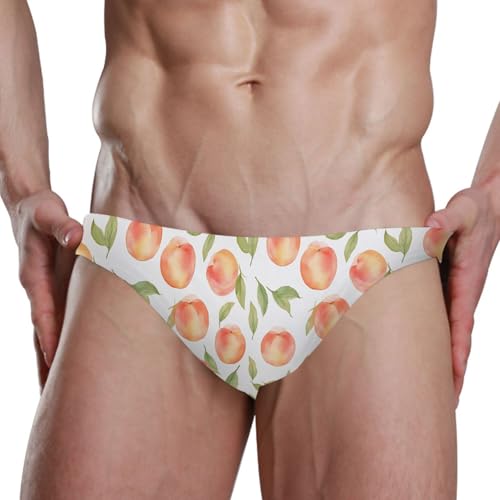Peach Fruit Swim Briefs for Men Swimsuit Bikini Swimwear S B04019184