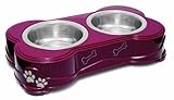 Loving Pets Dolce Diner Dog Bowl, Medium, Merlot