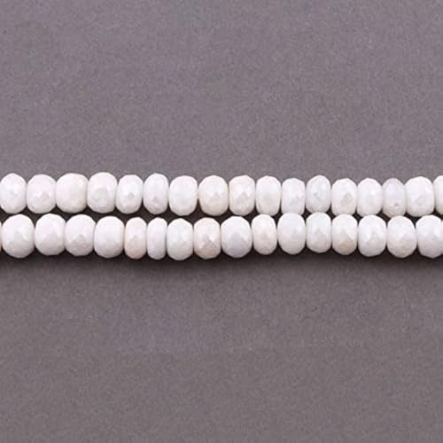Perles de Silverite blanche 8mm au facettage scintillant pour bijoux d'émotion