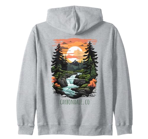 Carbondale Colorado USA, estilo retro de montaña vintage Sudadera con Capucha