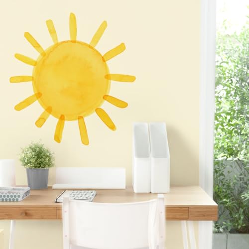 Sticker mural soleil 45cm : la solution déco sans peinture pour sublimer une vitrine de café - 3