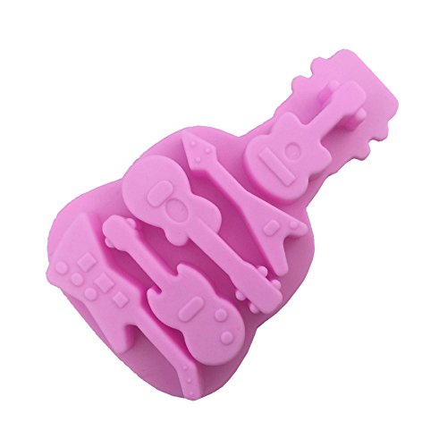 Molde de Hielo de Silicona Forma de Guitarra miniatura 1