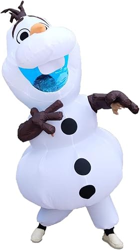 GUIMIXH Inflatable Happy Olaf Mascot Costume Party Holliday Cosplay Fanny
