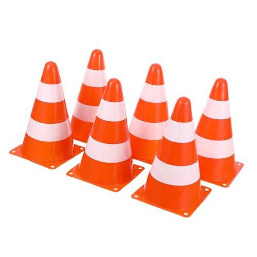 KOMBIUDA 6 Pezzi Coni di Segnalazione in Plastica per Addestramento Sicurezza Stradale Coni Stradali per Parcheggi e Feste di Costruzione di Sicurezza per Ragazza Vori Stradali