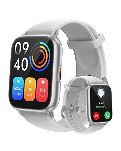 RUIMEN Smartwatch con Llamadas,Reloj Inteligente Haga Reciba Llamada y Asistente Voz, Smartwatch Mujer Hombre con Podómetro Oxígeno Sanguine Impermeable IP68 100+ Deportes Modos Pulsera de Actividad