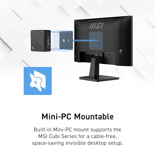 Image of msi PRO MP225 E12VL, 22-inch1920 x 1080 (FHD) Computer Monitor, 120Hz, Adaptive-Sync, HDMI, Video Port, VESA Mountable, Tilt, 1ms, Black