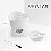 [Bigger and Improved] Zen Kitchen Fondue Pot Set, Glazed Ceramic Fondue Set for Chocolate Fondue or Cheese Fondue Set