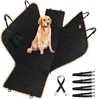 Siivton Dog Seat Cover,Waterproof & Scratch Proof Soft Car Back Seat Covers Dog Hammock for Cars, Trucks, SUVs with Side Flaps