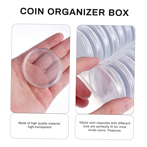 KICHOUSE Capsulas para Monedas 40pz Contenedores Plásticos miniatura 6