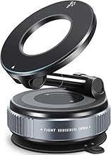 Vacuum Cup Magnetic Phone Holder for Car Dashboard & Desk – Strong Suction Mobile Mount with 360° Adjustable Rotation | Hands-Free Universal Smartphone Stand