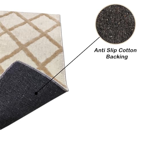 Image of The First Home Decor Modern Anti Slip doormats for Entrance Living Room Bedroom Kitchen Bathroom Doormat 1.5x3 feet (D2D21)