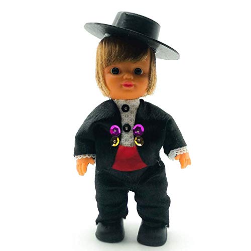 Folk Artesanía Muñeca artesana de 15 cm con Vestido Regional típico Andalúz...