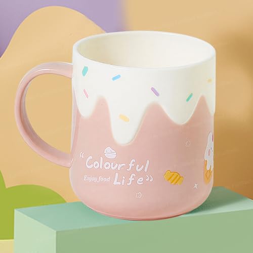 Image of FunBlast Milk Mug for Kids - 420 Ml; Unbreakable Mug for Kids, Milk Mugs for Kids Unbreakable - Milk Drinking Cup for Kids (Pink3)