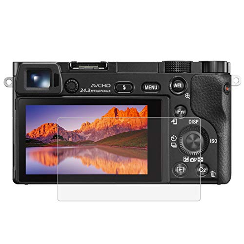 Gehärtetem Glas Displayschutzfolie für Sony A6000/A6300, 0,3 mm ultraklare LCD-Schutzfolien mit 9H Härte, Anti-scrach, Blasenfreie, Anti Fingerprint (A6000/A6300) Cover