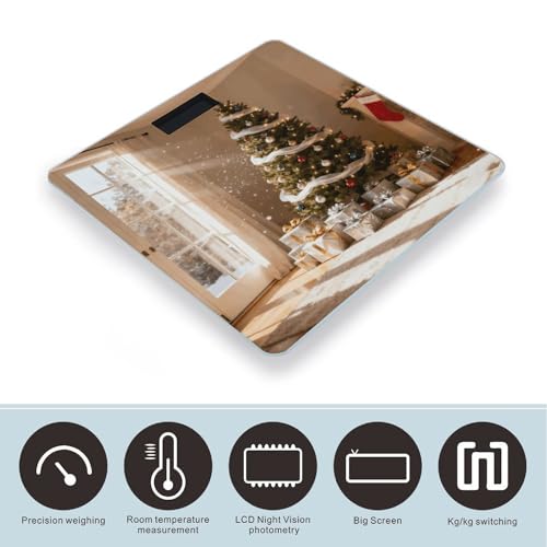Báscula digital para baño con pantalla LCD y plataforma antideslizante miniatura 3