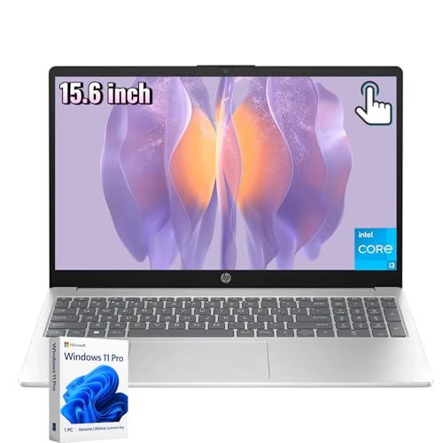 Image of HP Touchscreen Laptop for Business and Student - Windows 11 Pro with Copilot+ Computer, 15.6" HD Touch Display, Intel 13th Gen Core i3 1315U (Up to 4.5GHz), Wi-Fi 6 | 16GB RAM + 512GB SSD