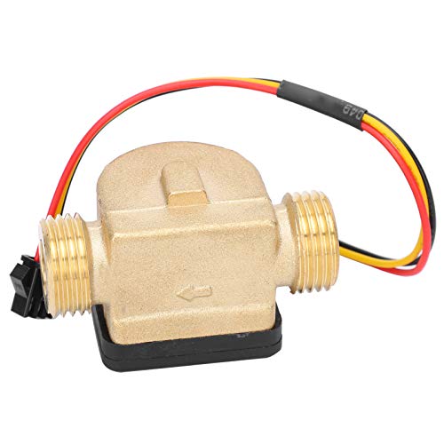 Water Sensor DC 3?24V G1/2in Male Water Fl ow Sensor Counter Brass Hall Effect Flowmeter Fluid Meter for Water Heaters Credit Card Machine