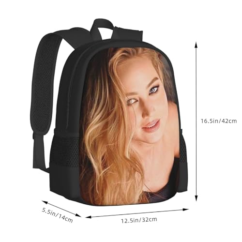 J-ennifer LawrenceBackpack, Simple Large Capacity Backpack, Large Capacity Design Black3