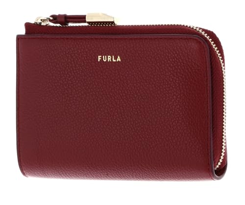 Porte-cartes Furla Vitello Night Goccia en cuir de veau premium