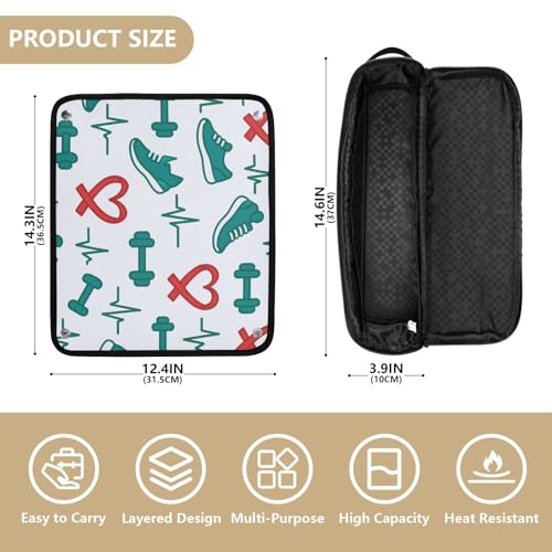 Bolsa de viaje 2 en 1 para herramientas de cabello con estera resistente al calor miniatura 4