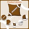 CSHVJ 4PCs Secret Santa Gifts Sports Balls Pillow Covers Rugby, Basketball, Baseball, Soccer Throw Pillow Covers 18x18 Pillowcases Trendy Room Decoration for Boys Bedroom Toddler Room, Boys Room #5