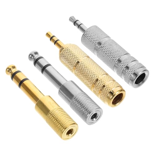 Ipetboom 4 Stück Teiliges Metall Audioadapter Mikrofon Kabel Adapter für Hochwertige Audio signalübertragung Robust und Vielseitig für Audio Interface Konvertierung