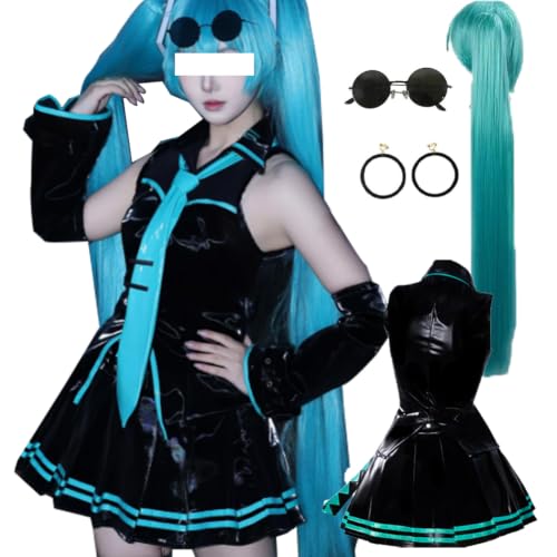 BQDOZJ Costume Uniform Black Dress Full Set For Women Outfit