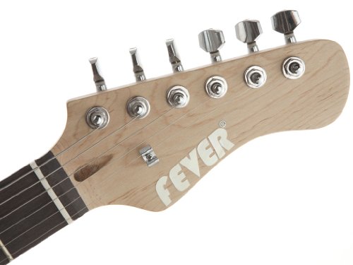 Fever Full Size Electric Guitar With Gig Bag, Clip On Tuner, Cable, Strap And Strings Color Black, A600-Bk #TOP6