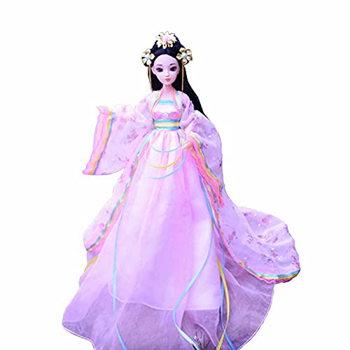 Hanfu-Puppe, Chinesische Puppe mit Hanfu-Kleid und einzigartiger Frisur, Antiker Stil Mädchen Dekoration Palast Puppe…