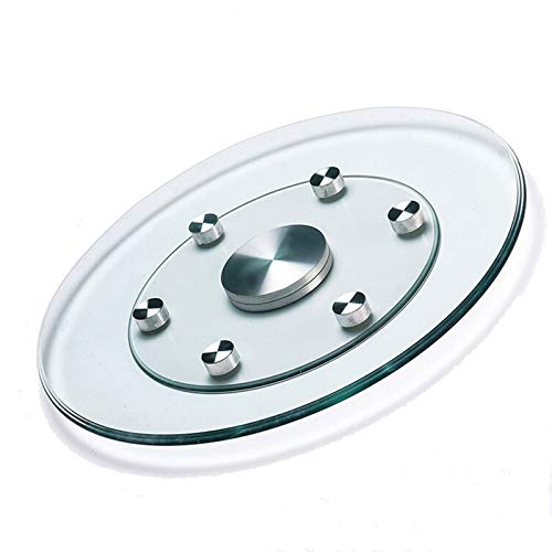 Glas-Drehteller Haushalts-Esstisch Hotel Runder Tisch Plattenspieler Verbundene Runde Desktop-Drehscheibe, Durchmesser 39,37 Zoll/Hilfsraddicke 0,39