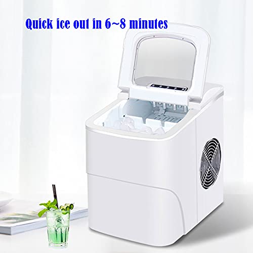 MHGD Eismaschine für kleine Eiswürfel auf der Arbeitsplatte, kompakter Eiswürfelbereiter, selbstreinigendes LED-Display… – Bild 8